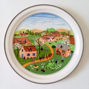 Villeroy & Boch French spring folk art scene wall plate